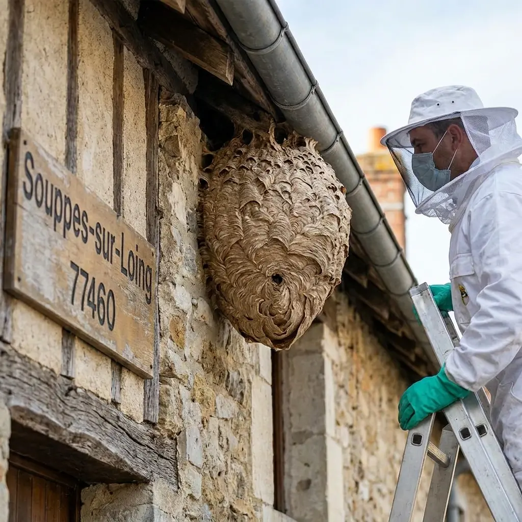 Nid de frelon Souppes-sur-Loing (77460)