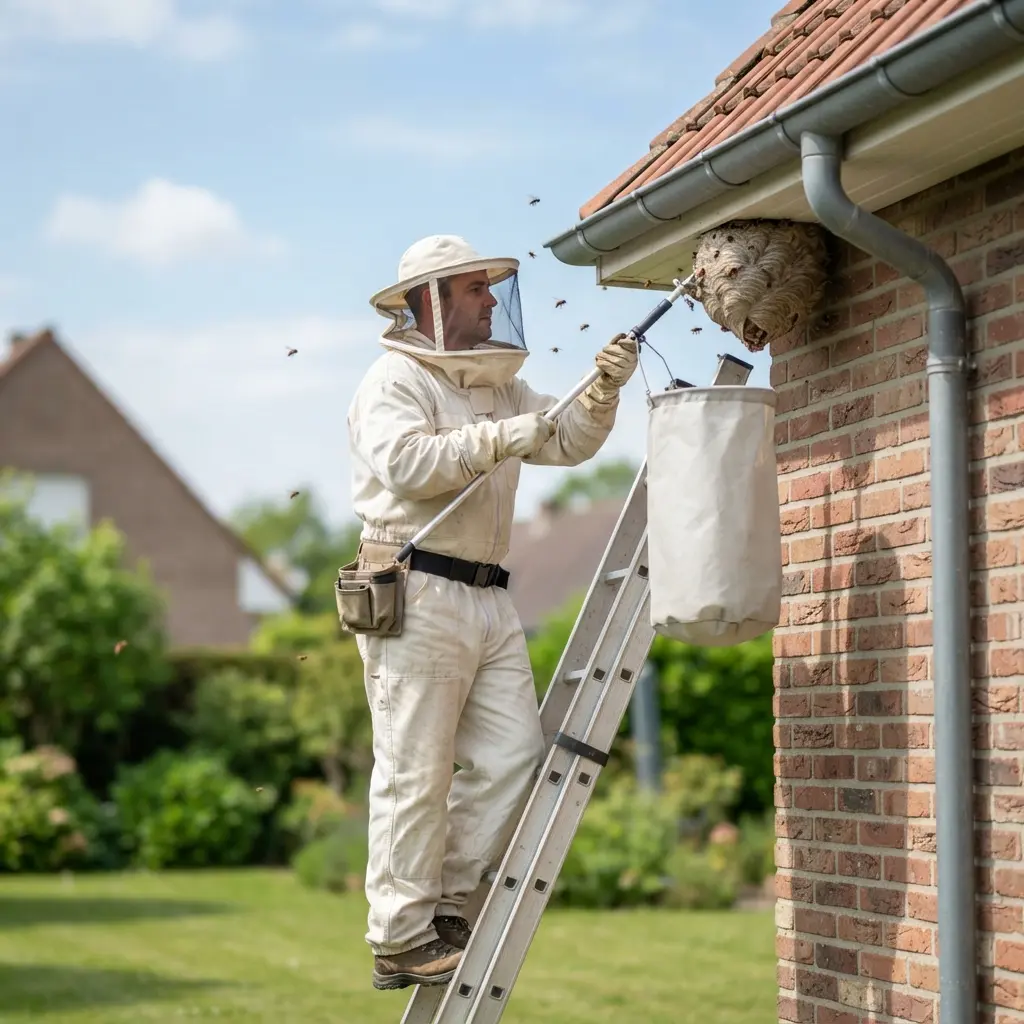L'approche technique pour détruire un nid de frelon