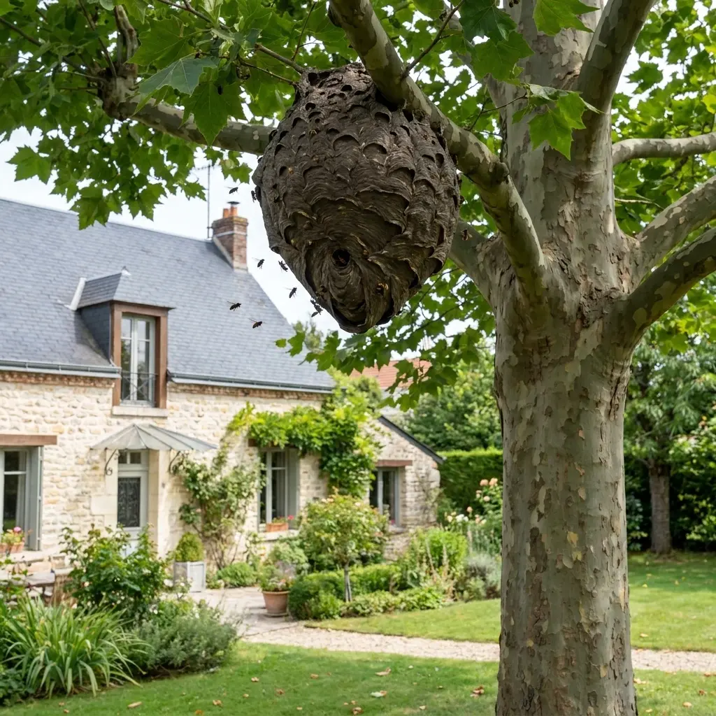 Le protocole d'élimination des nids de frelons