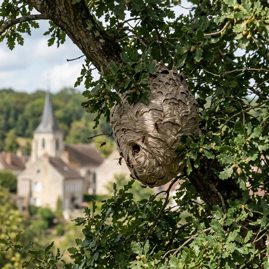 Élimination du nid de frelon à Viarmes