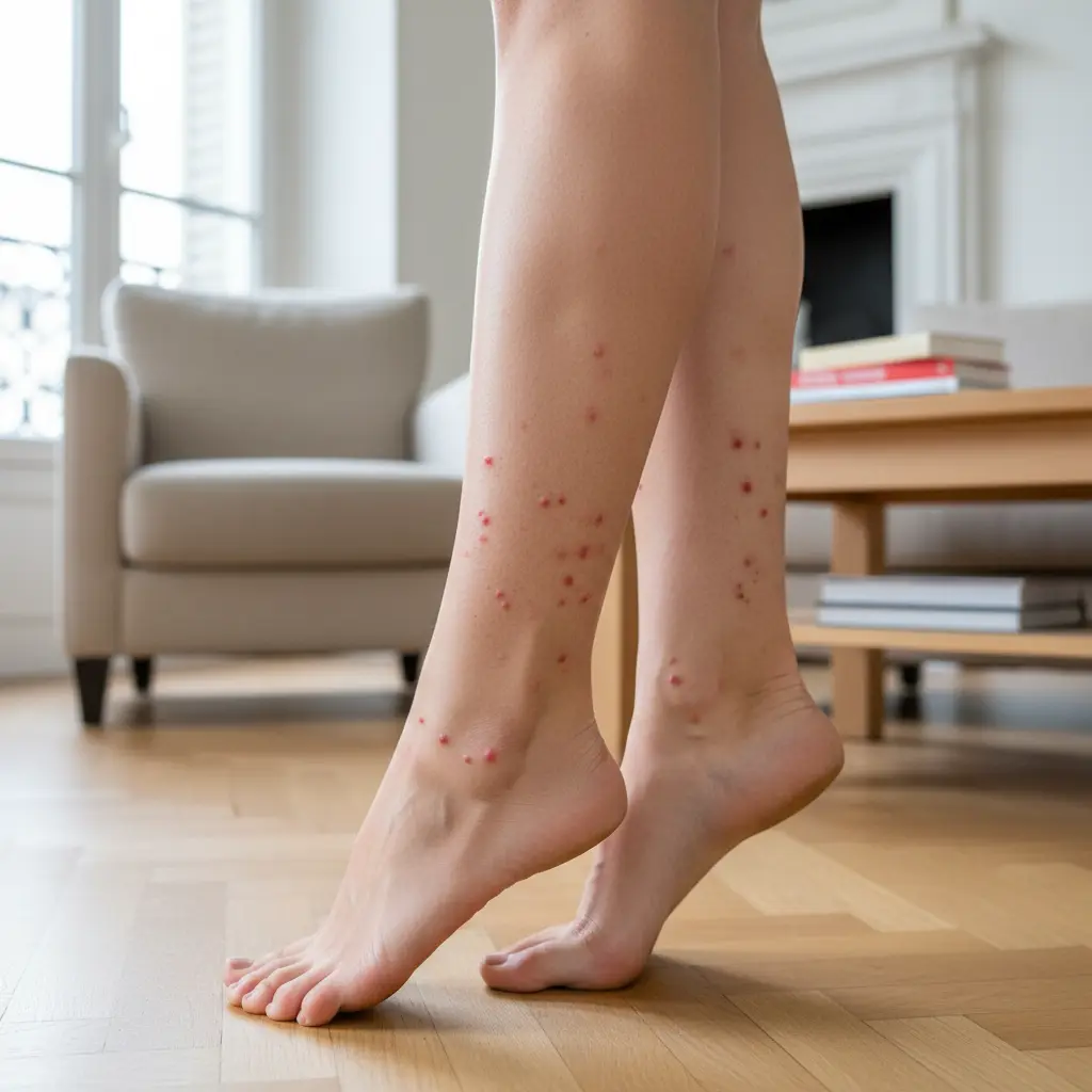 Piqûres rouges aux chevilles