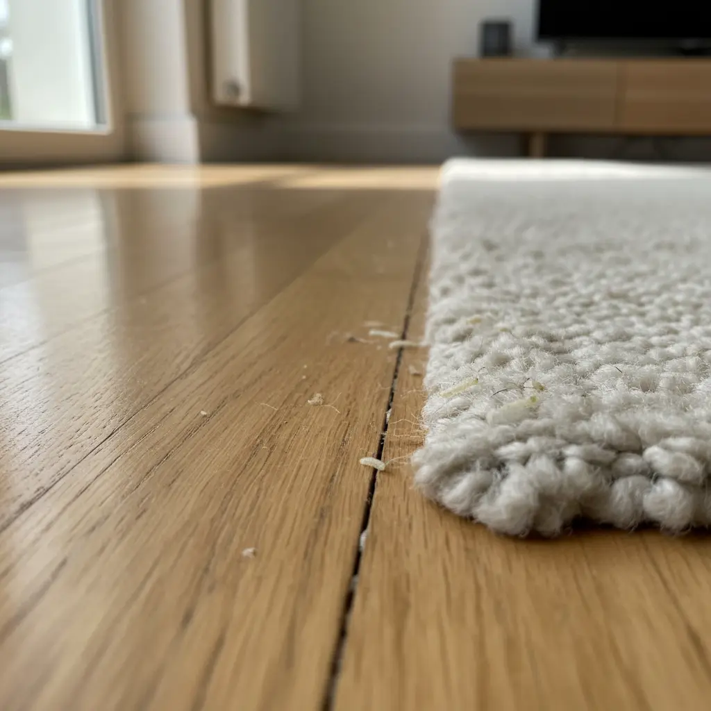 Larves blanches dans les fibres