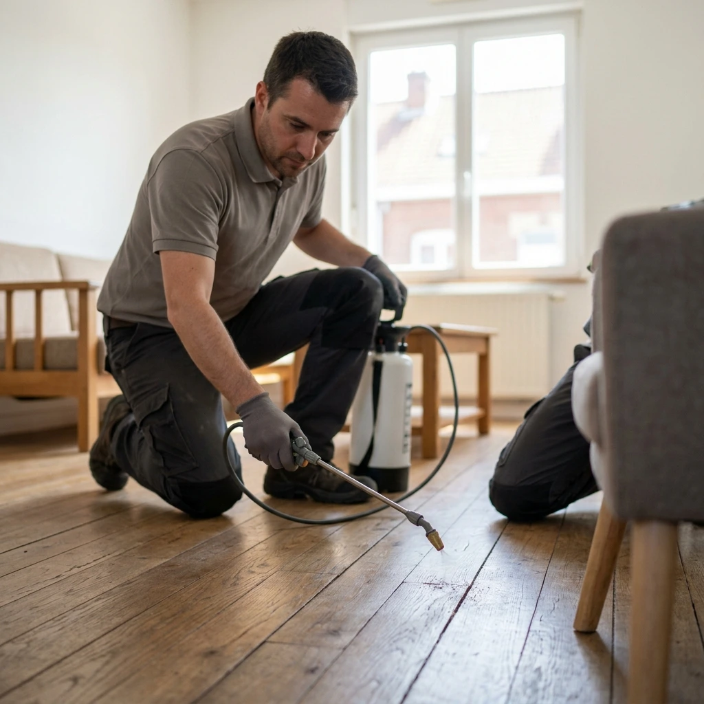 Notre méthode de traitement contre la puce de parquet