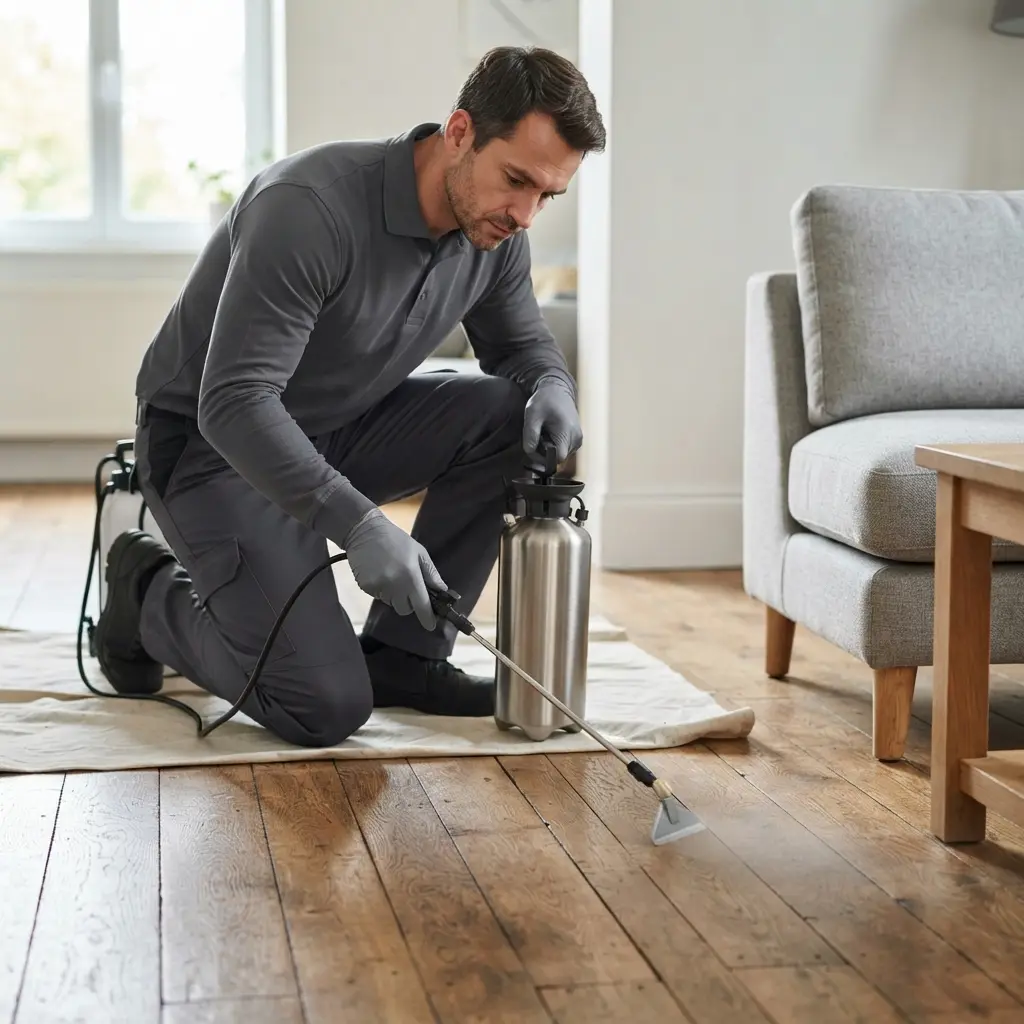 Notre méthode de traitement anti‑puces de parquet