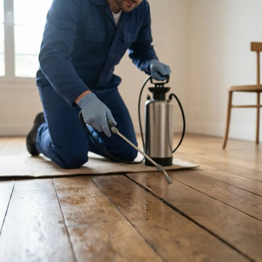 Un traitement technique contre la puce de parquet