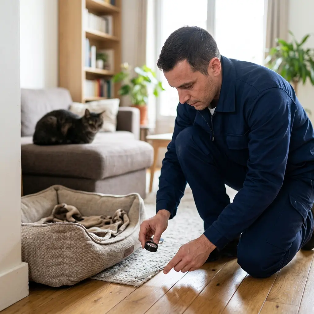 Traitement professionnel des puces de parquet
