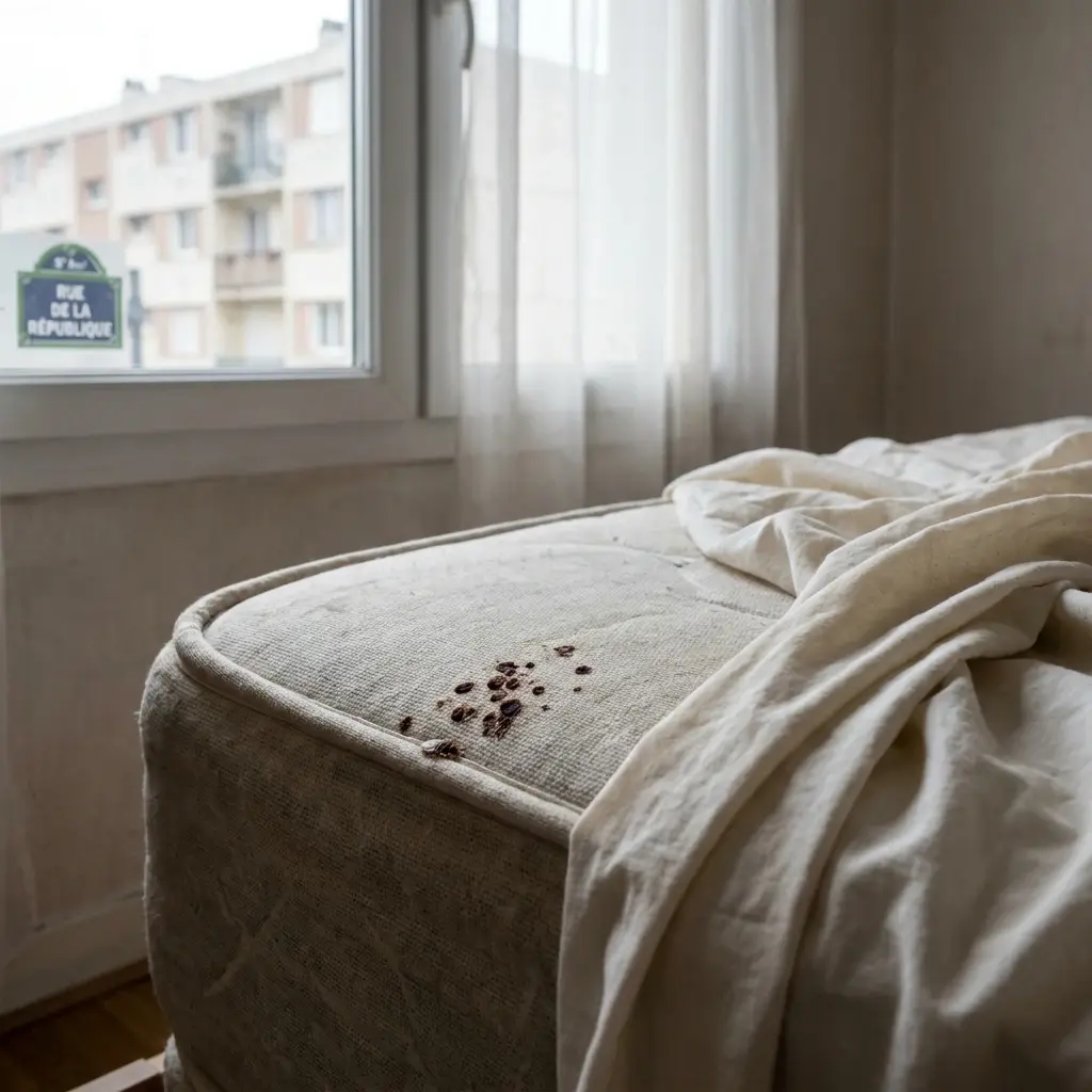 Situations courantes : matelas souillés, canapés infestés et piqûres nocturnes