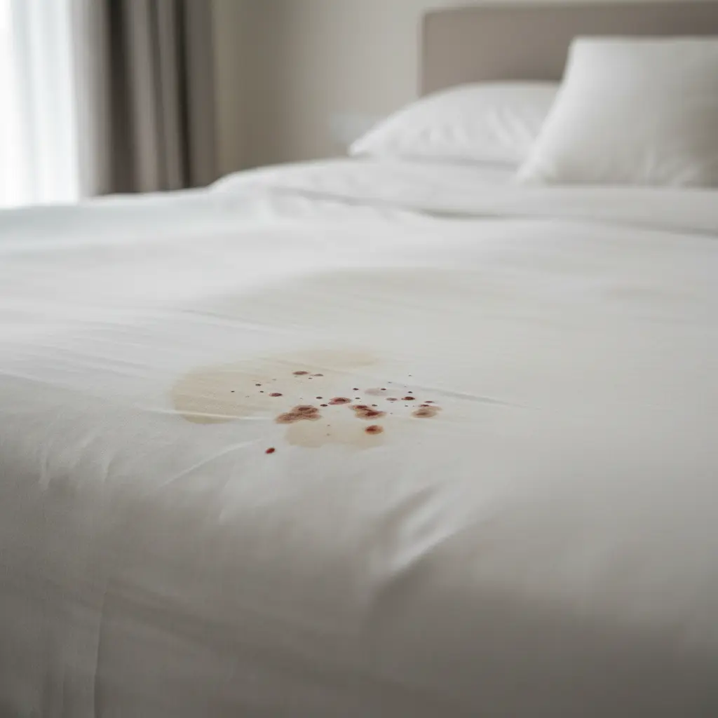 Des traces de sang sur les draps