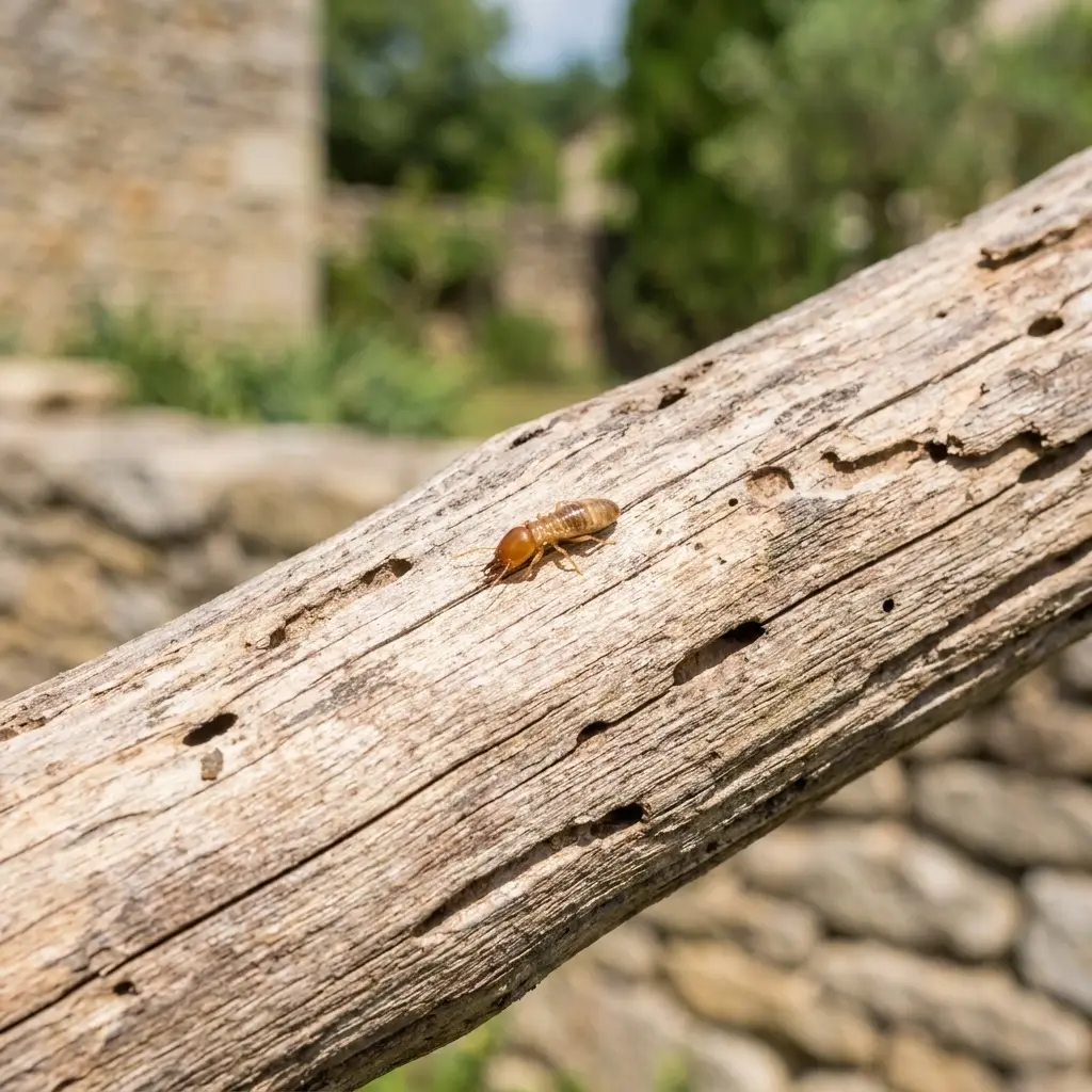 Interventions fréquentes : bois rongé, tunnels de terre et plinthes creuses
