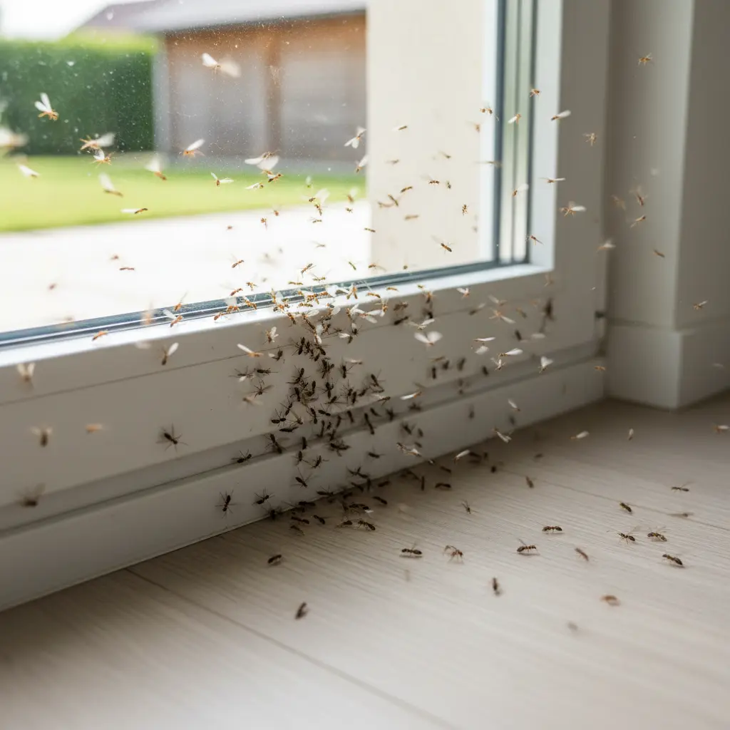 Présence de fourmis ailées