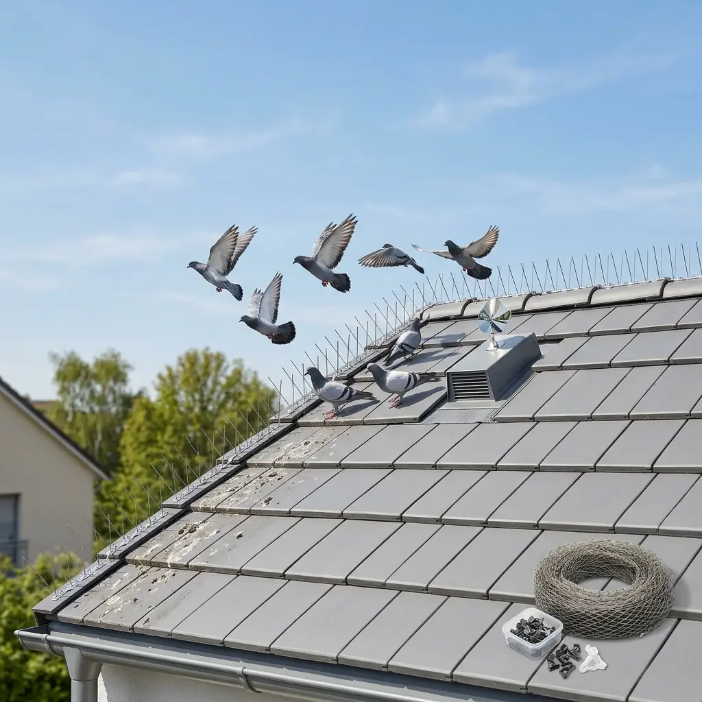 Dépigeonnage professionnel : protéger votre toiture des dégradations