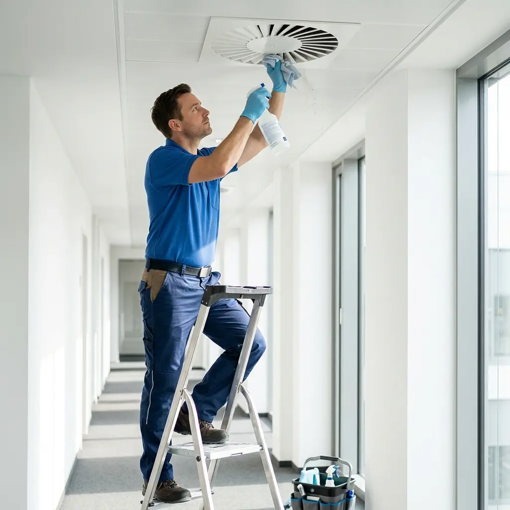 Désinfection des grilles d’aération élevées pour éviter les cafards