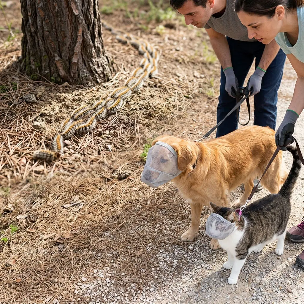 Chenilles processionnaires : protéger vos animaux de compagnie