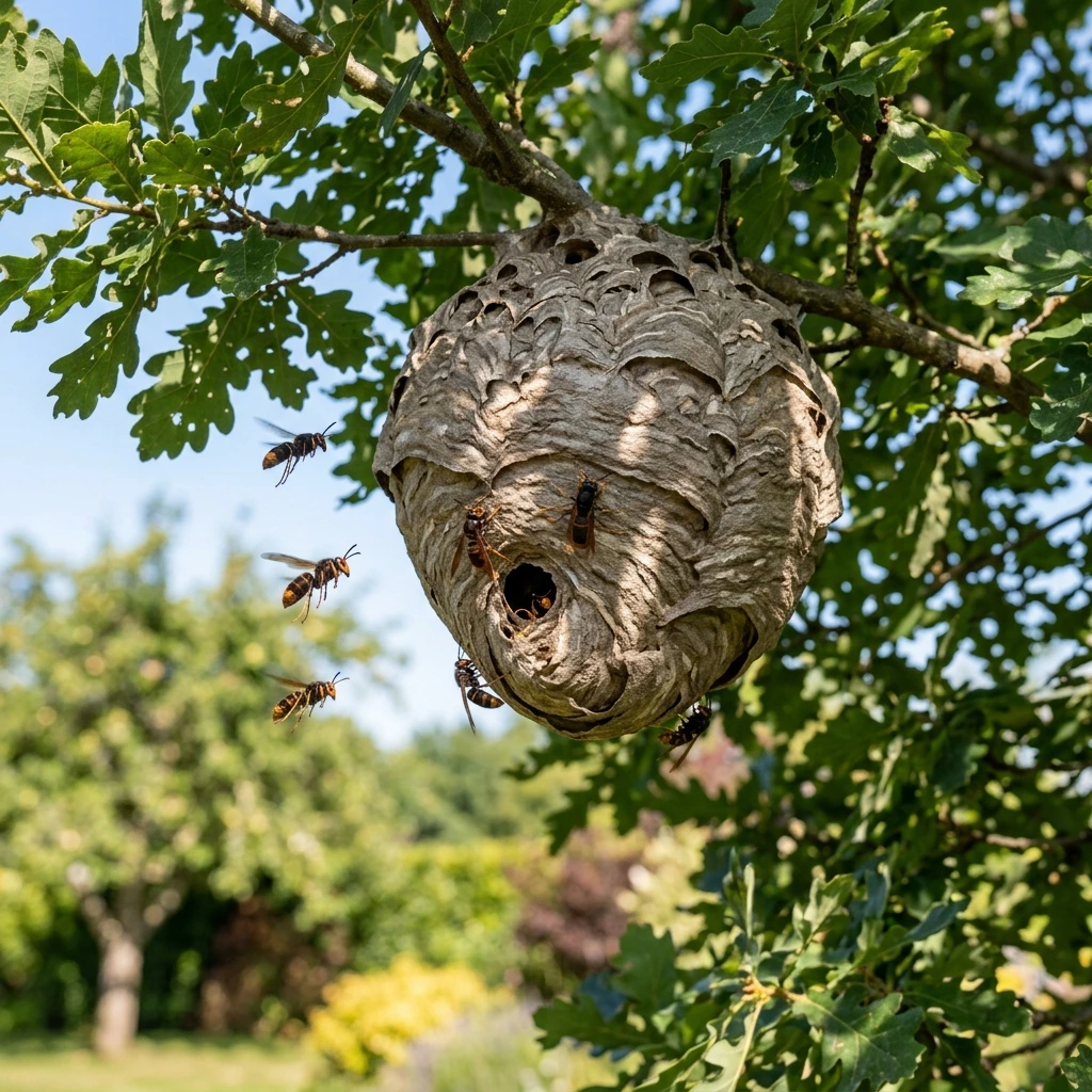 Frelons asiatiques : reconnaître un nid secondaire au jardin