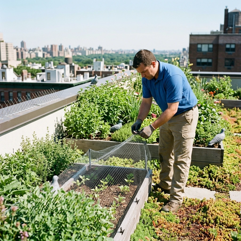 Dépigeonnage et toits verts : guide pratique pour éviter les nids et préserver votre jardin urbain